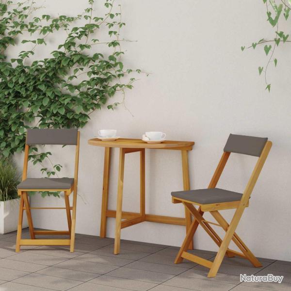 Chaises de bistrot d'ext�rieur 2 pcs Gris fonc� 40 x 53 x 80 cm