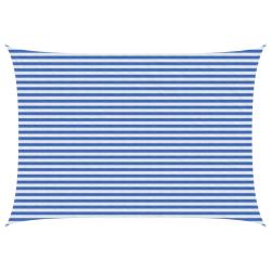 Voile d'ombre Bleu et Blanc 3,5 x 4,5 m HDPE