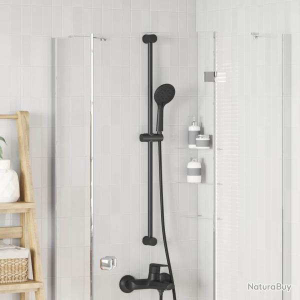 Support de Douche Noir 101 cm Acier inoxydable