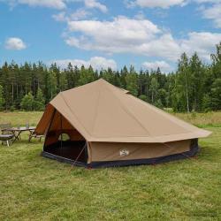 Tente familiale Marron 12-Personnes Polycoton