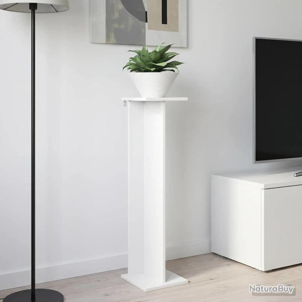 Support de Plante Blanc 25 x 25,5 x 100,5 cm Bois d'ing�nierie