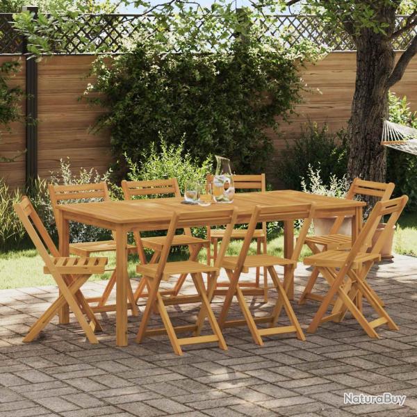 Chaises de bistrot d'ext�rieur 8 pcs Naturel 40 x 53 x 80 cm