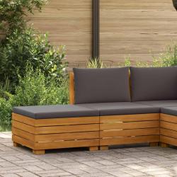 Ensemble de salon de jardin 2 Pi&egrave;ce Marron Bois d'Acacia Massif
