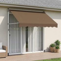 Auvent r&eacute;tractable manuel Taupe 250 cm