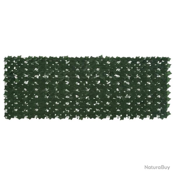 �cran de balcon avec feuilles Vert fonc� 200 x 75 cm
