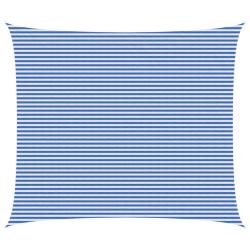 Voile d'ombre Bleu et Blanc 6 x 8 m HDPE