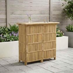 Table de bar ext&eacute;rieure Naturel 115 x 55 x 105 cm Bambou