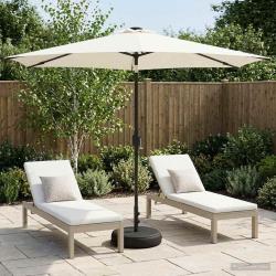 Parasol de jardin avec lumi&egrave;res LED et base 300 x 300 cm