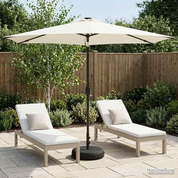 Parasol de jardin avec lumi�res LED et base 300 x 300 cm
