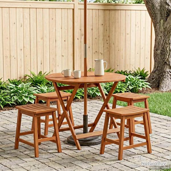 Table de jardin pliante Marron � 90 x 75 cm