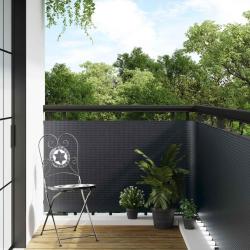 &Eacute;cran de balcon Gris fonc&eacute; 300 x 90 cm polyrotin