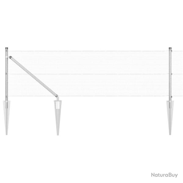 Cl�ture en fil soud� avec pointes 25 x 0,4 m Acier galvanis�