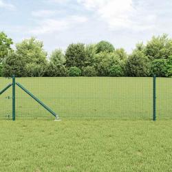 Cl&ocirc;ture en fil soud&eacute; avec pointes 50 x 0,8 m Vert Maille