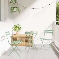 Chaise de jardin pliante 2 pcs Menthe claire 42 x 46 x 82cm