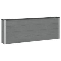 Jardini&egrave;re sur&eacute;lev&eacute;e Gris 200 x 30 x 72 cm WPC et Aluminium