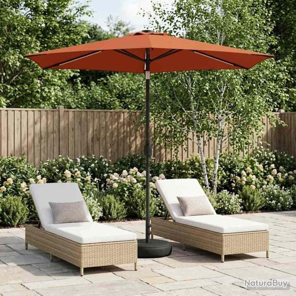 Parasol de jardin avec lumi�res LED et base 270 x 270 cm