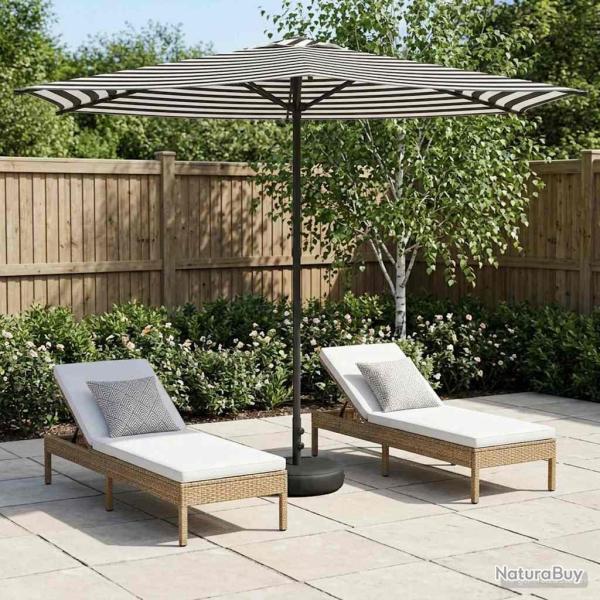 Parasol de jardin avec base 270 x 270 cm Polyester