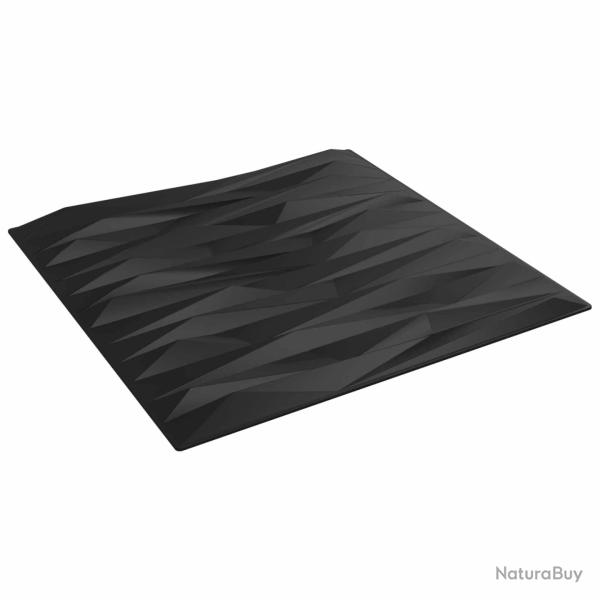 Panneaux muraux 12 pcs Pierre Noire 50 x 50 cm Mousse XPS