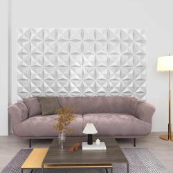 Panneaux muraux 24 pcs Blanc Origami 50 x 50 cm Mousse XPS