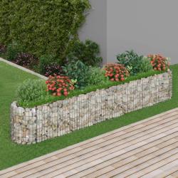Lit sur&eacute;lev&eacute; &agrave; gabion Fer galvanis&eacute; 330x50x50 cm