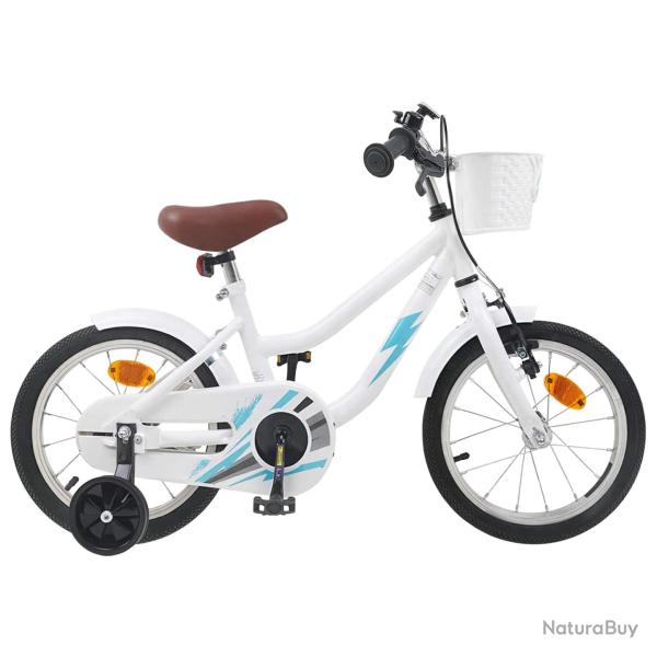 V�lo pour Enfants 16 Pouces pour 4-6 ans Blanc