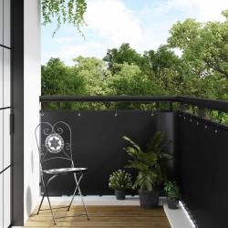 &Eacute;cran de Balcon avec OEillets Noir