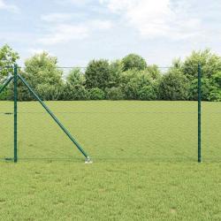 Cl&ocirc;ture hexagonale avec poteau 10 x 1 m Acier recouvert de PVC