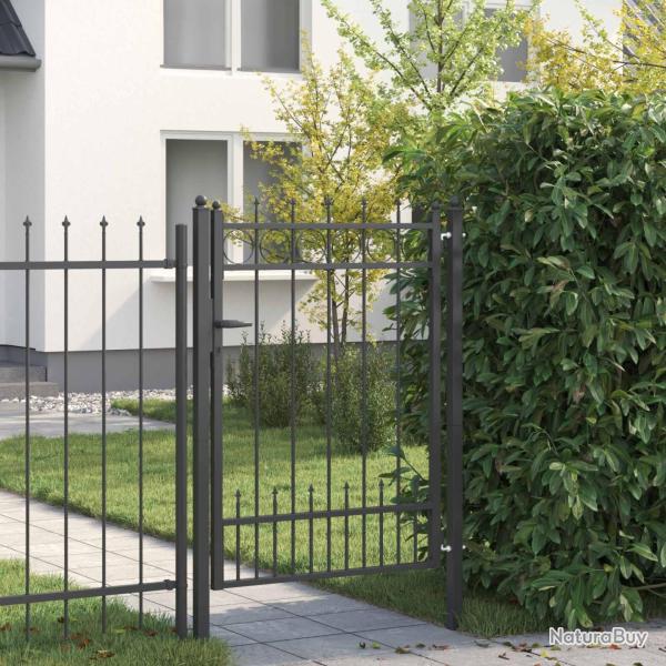 Porte de Cl�ture HORST Acier Noir Verrouillable