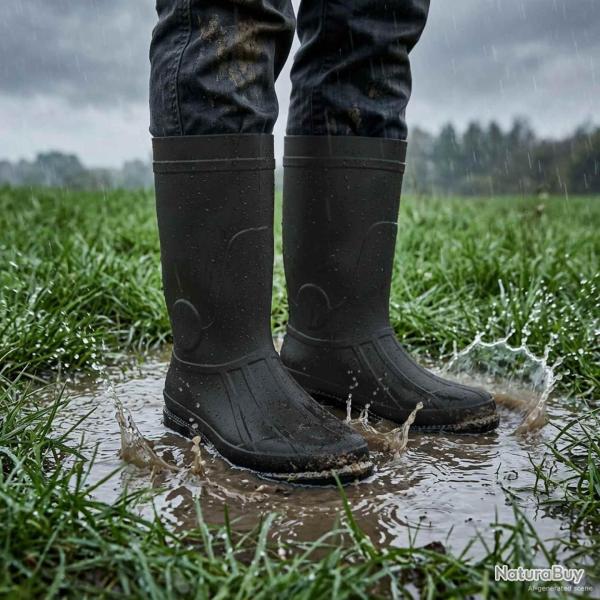 Bottes de Pluie PVC Taille 41 Noir