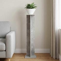 Support de Plante Gris B&eacute;ton 25 x 25,5 x 100,5 cm