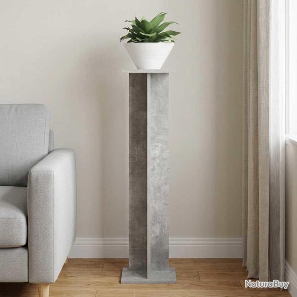 Support de Plante Gris B�ton 25 x 25,5 x 100,5 cm