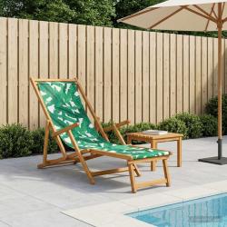 Chaise longue pliante 3 Position Bois d'eucalyptus massif