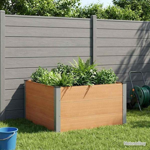 Jardini�re sur�lev�e Marron 100 x 100 x 54 cm