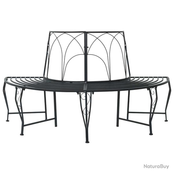Banc d'Arbre 4-Nombre de places 160 x 80 x 89 cm Acier Noir