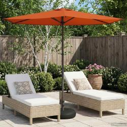 Parasol de jardin avec base 270 x 270 cm Polyester