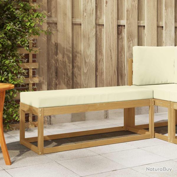Banc de Jardin Blanc 115 x 43 x 45 cm Bois d'Acacia Massif