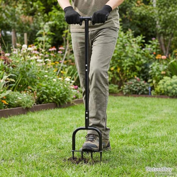 Outil a�rateur de pelouse Noir 95 x 27 cm Plastique