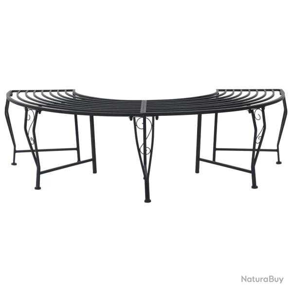 Banc d'Arbre 4-Nombre de places 160 x 80 x 44 cm Acier Noir