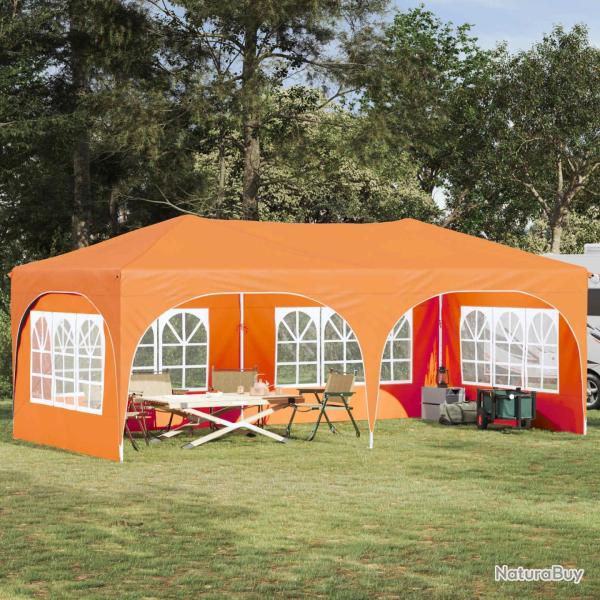 Tente de f�te pop-up 575 x 288 x 245 cm Orange Tissu Oxford