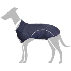 Imperm&eacute;able pour chien avec bandes r&eacute;fl&eacute;chissantes en polyester bleu marine taille M