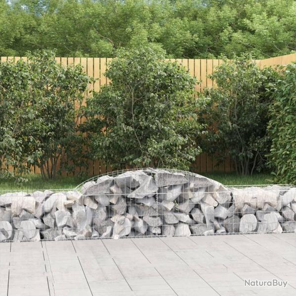 Paniers � gabions arqu�s 7 pcs 300x50x40/60 cm fer galvanis�