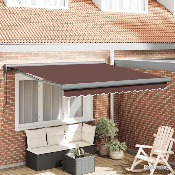 Auvent r�tractable automatique marron 300x250 cm