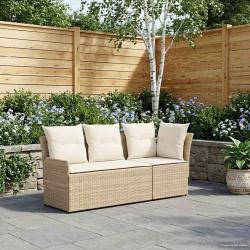 Sofa de jardin avec accoudoirs et sofa d'angle 2 Pi&egrave;ce Rotin PE