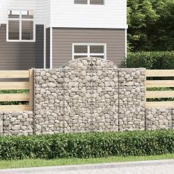 Paniers &agrave; gabions arqu&eacute;s 5 pcs 200x50x140/160 cm Fer galvanis&eacute;