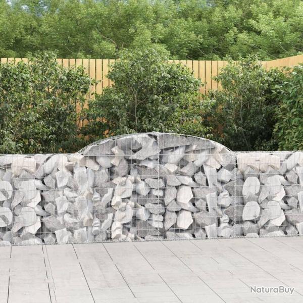 Paniers � gabions arqu�s 6 pcs 300x30x80/100 cm fer galvanis�