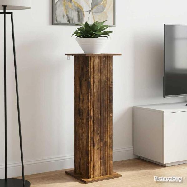 Support de Plante 2 pcs Ch�ne fum� 30,5 x 30 x 100,5 cm