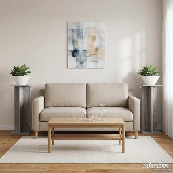 Support de Plante 2 pcs Gris Sonoma 25 x 25,5 x 60,5 cm