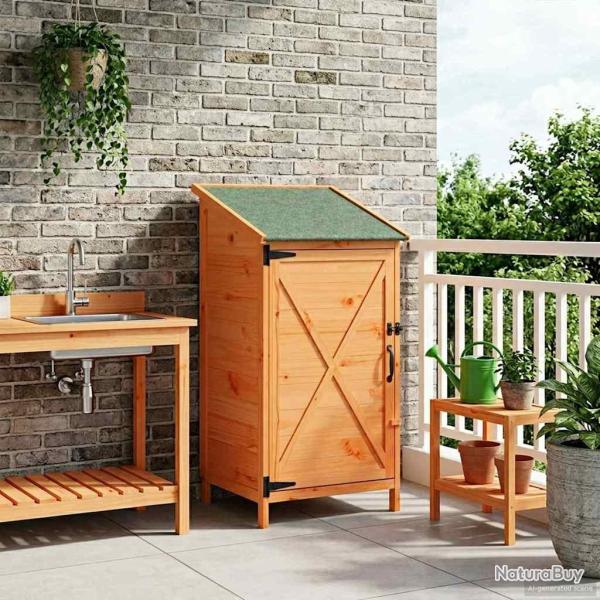 Abri de jardin Marron 59,5 x 56 x 113,5 cm Bois de Sapin Massif