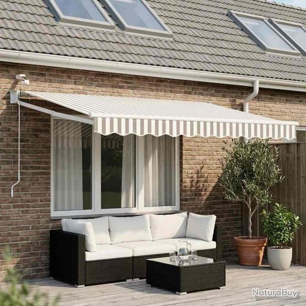 Auvent r�tractable �lectrique Gris clair et blanc