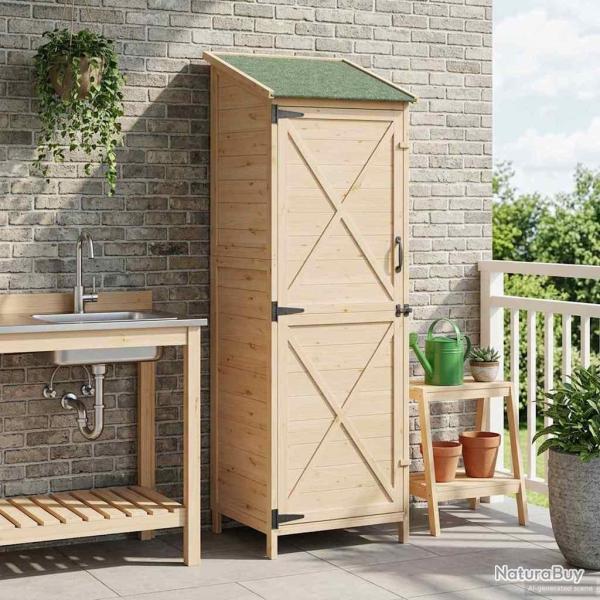 Abri de jardin avec toit Naturel 59,5 x 56 x 176,5 cm
